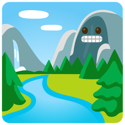 National park and Grimacing face