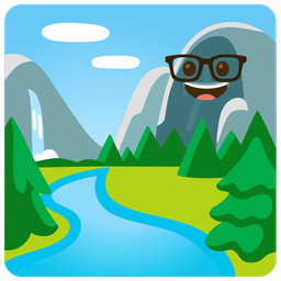 National park and Nerd face