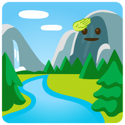 National park and Saluting face