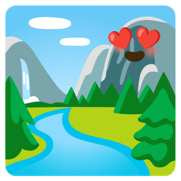 National park and Smiling face with heart-eyes