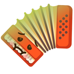 nauseated face and accordion