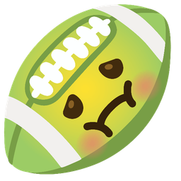 nauseated face and american football