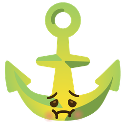 nauseated face and anchor