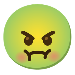 nauseated face and angry face