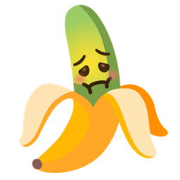 nauseated face and banana