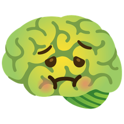 nauseated face and brain