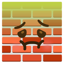 nauseated face and brick