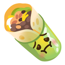 nauseated face and burrito