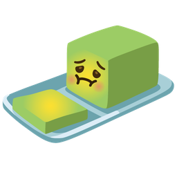 nauseated face and butter