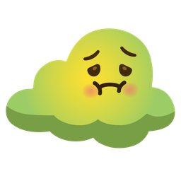 nauseated face and cloud