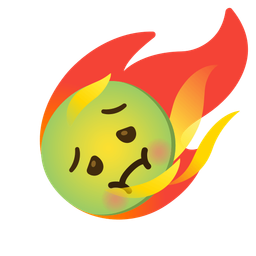 nauseated face and comet