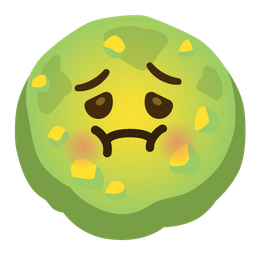 nauseated face and cookie