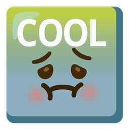 nauseated face and COOL button