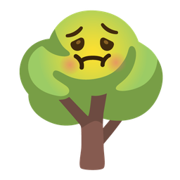 nauseated face and deciduous tree