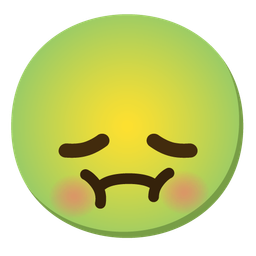 nauseated face and disappointed face