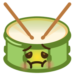 nauseated face and drum