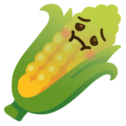 nauseated face and ear of corn