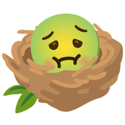 nauseated face and empty nest