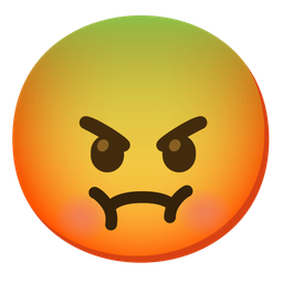 nauseated face and enraged face