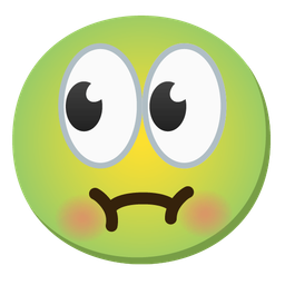 nauseated face and eyes