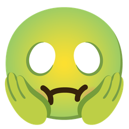 nauseated face and face screaming in fear