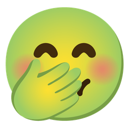 nauseated face and face with hand over mouth