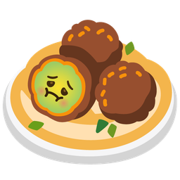 nauseated face and falafel