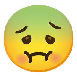 nauseated face and fearful face