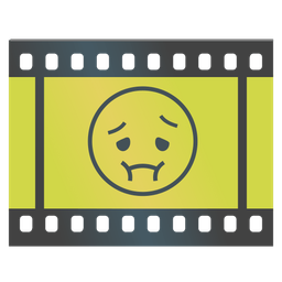 nauseated face and film frames