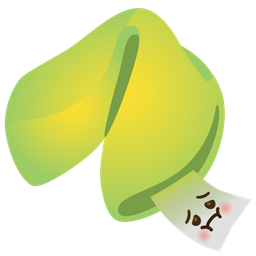 nauseated face and fortune cookie