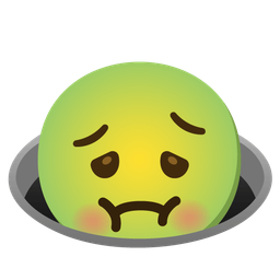nauseated face and hole