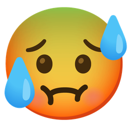 nauseated face and hot face