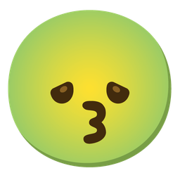 Nauseated face and Kissing face