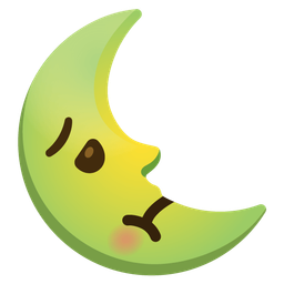 nauseated face and last quarter moon face