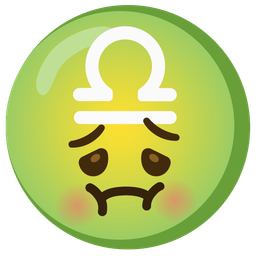 nauseated face and Libra