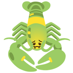 nauseated face and lobster