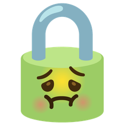 nauseated face and locked