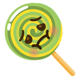 nauseated face and lollipop