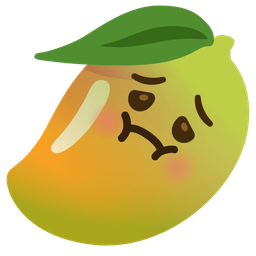 nauseated face and mango