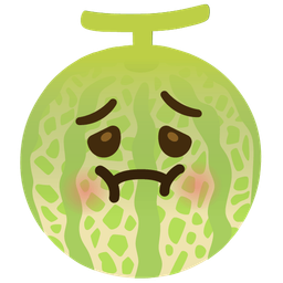nauseated face and melon