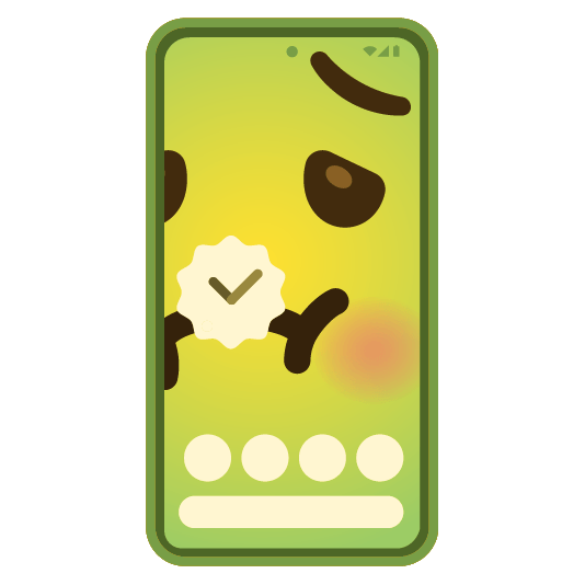 Nauseated face and Mobile phone