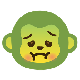 nauseated face and monkey face