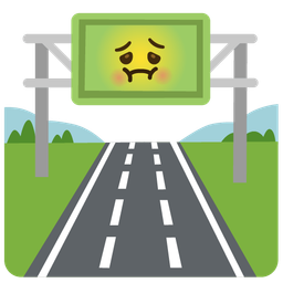 nauseated face and motorway