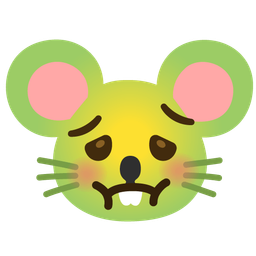 nauseated face and mouse face