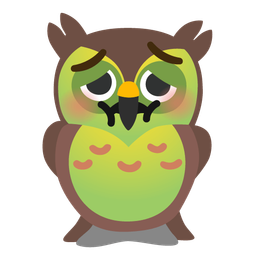 nauseated face and owl