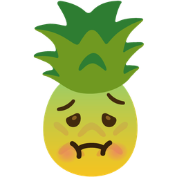 nauseated face and pineapple