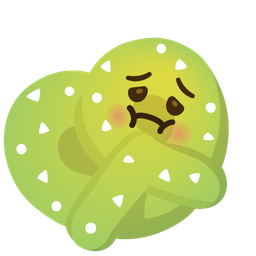 nauseated face and pretzel