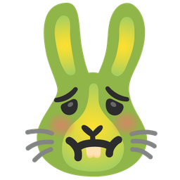 nauseated face and rabbit face