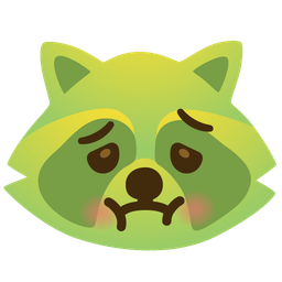 nauseated face and raccoon