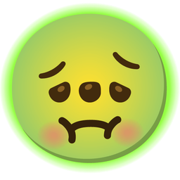 nauseated face and radioactive